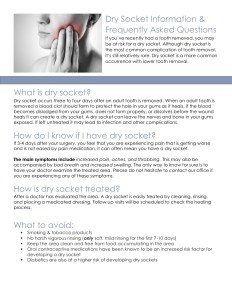 dry socket frequently asked questions
