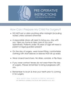 oral surgery pre-operative instructions